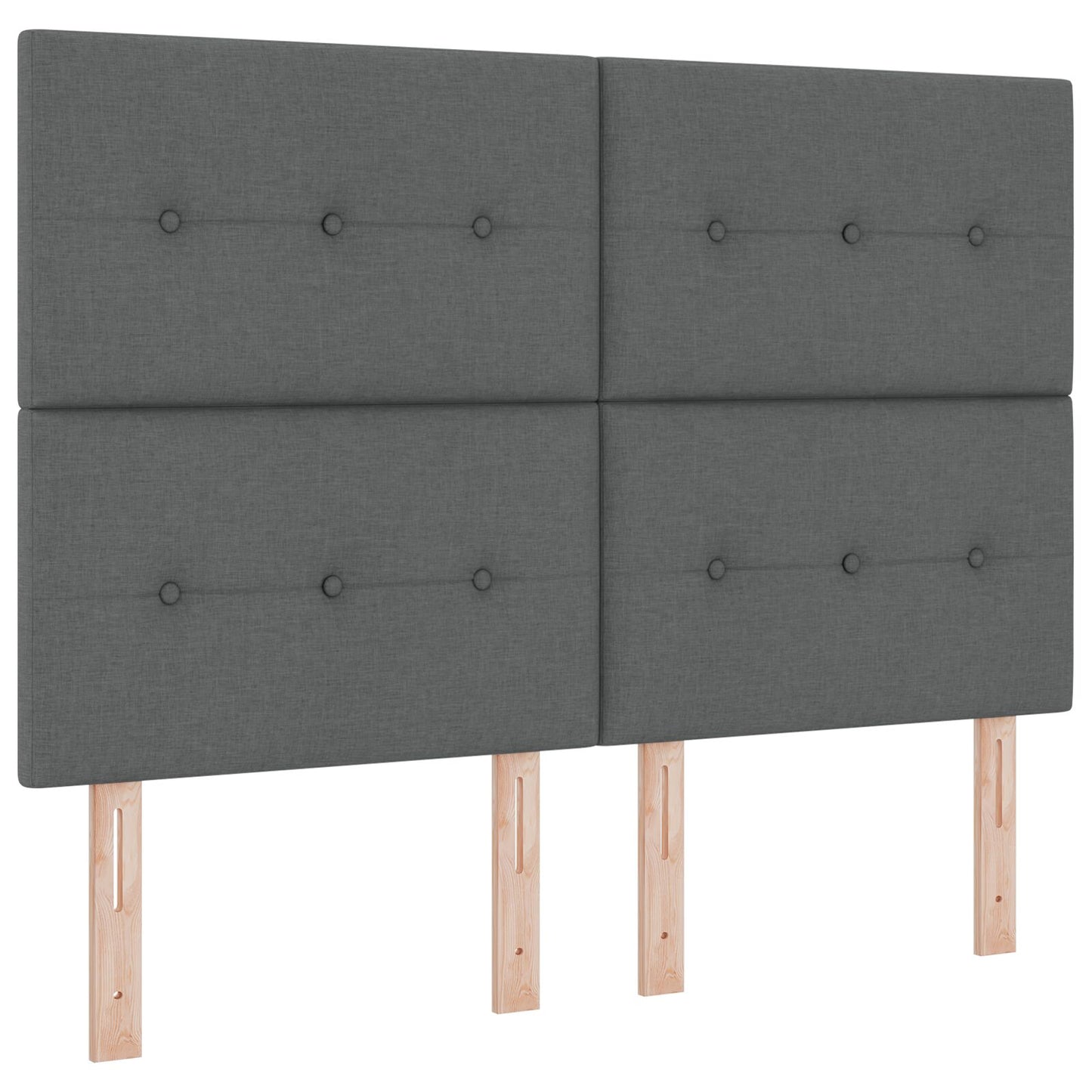 testiera vidaXL tufted con bottoni grigia scura 160 cm in tessuto