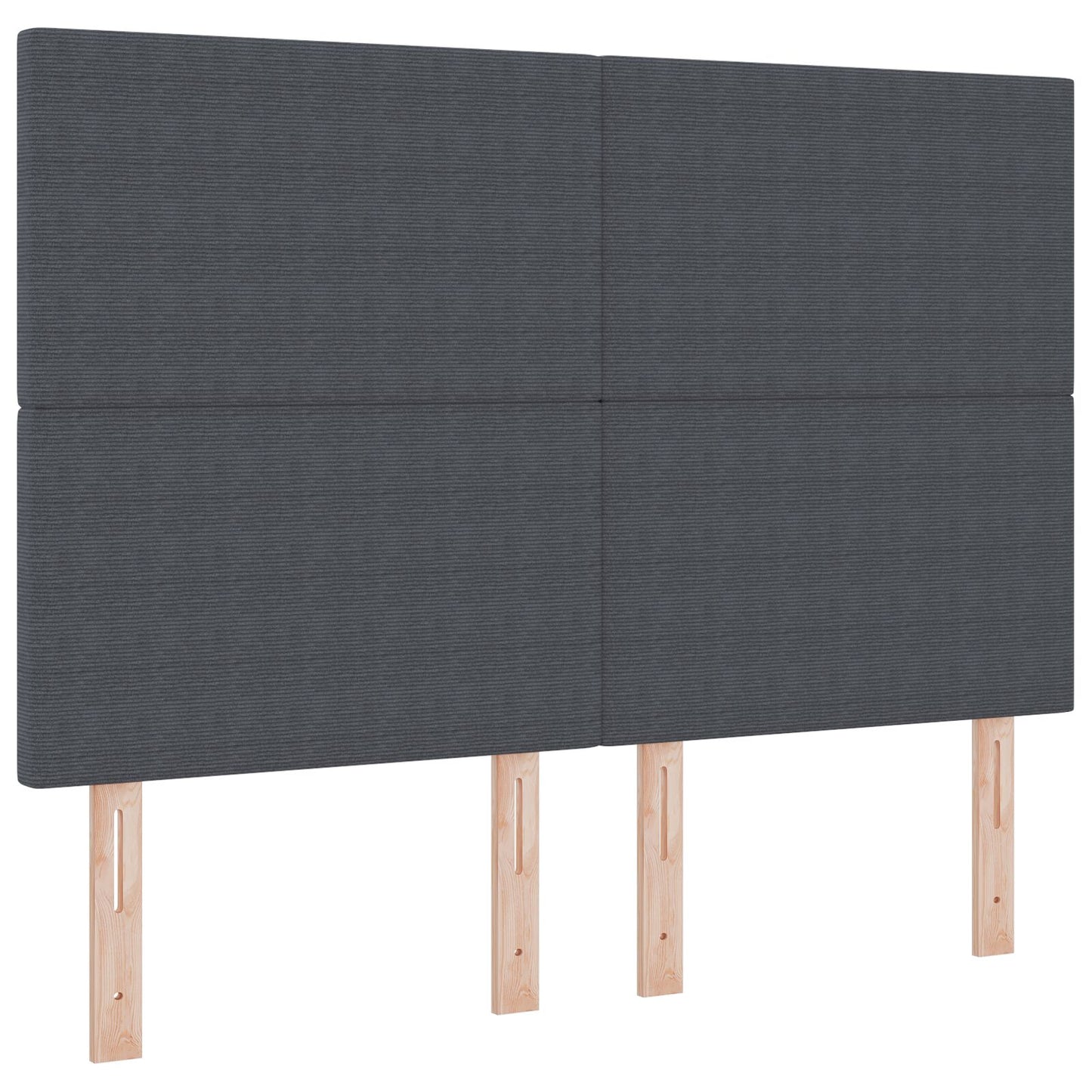 Testiera vidaXL Design Semplice Grigio Scuro 140 cm Tessuto Corduroy