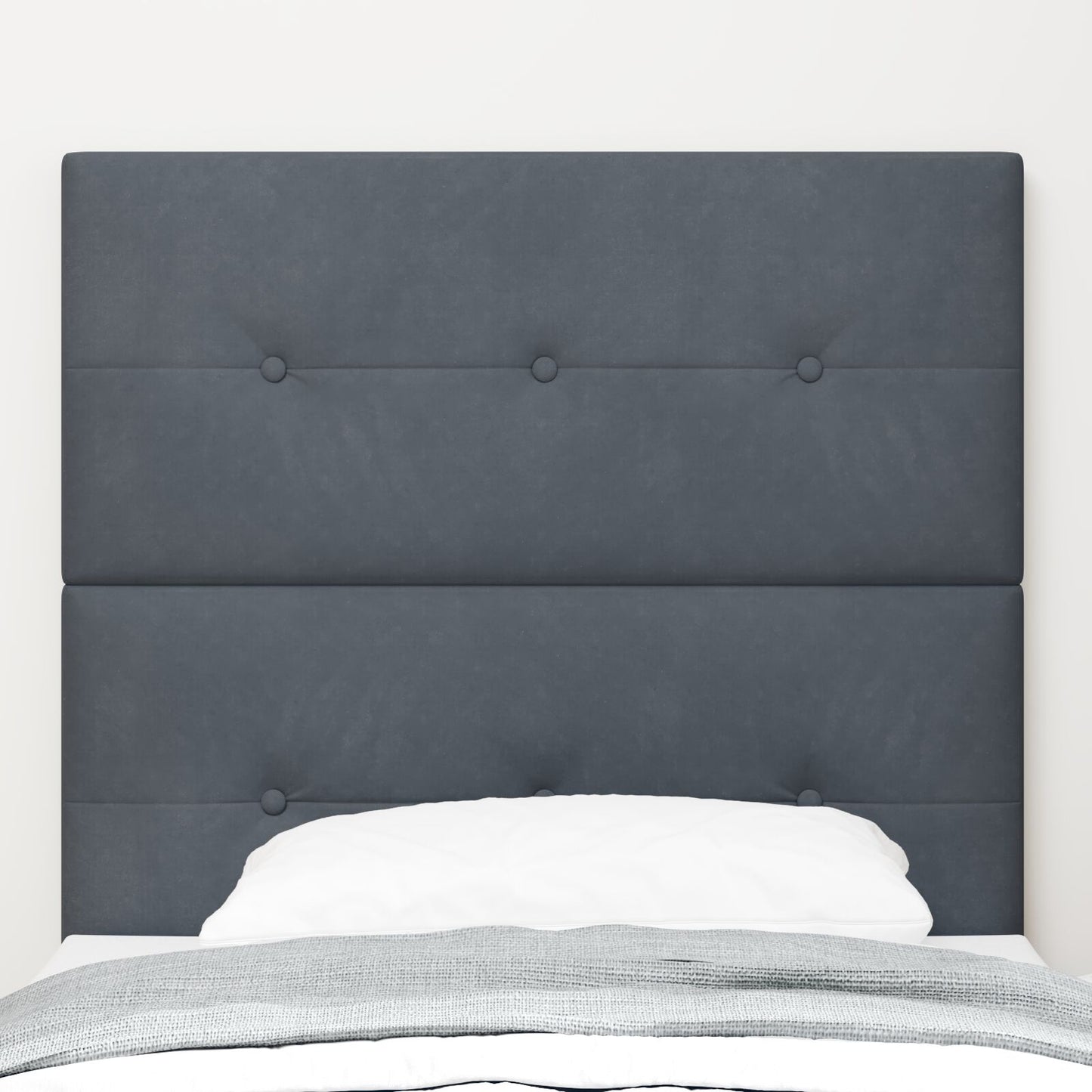 Testata LED vidaXL Grigia Scura 100 cm Velluto