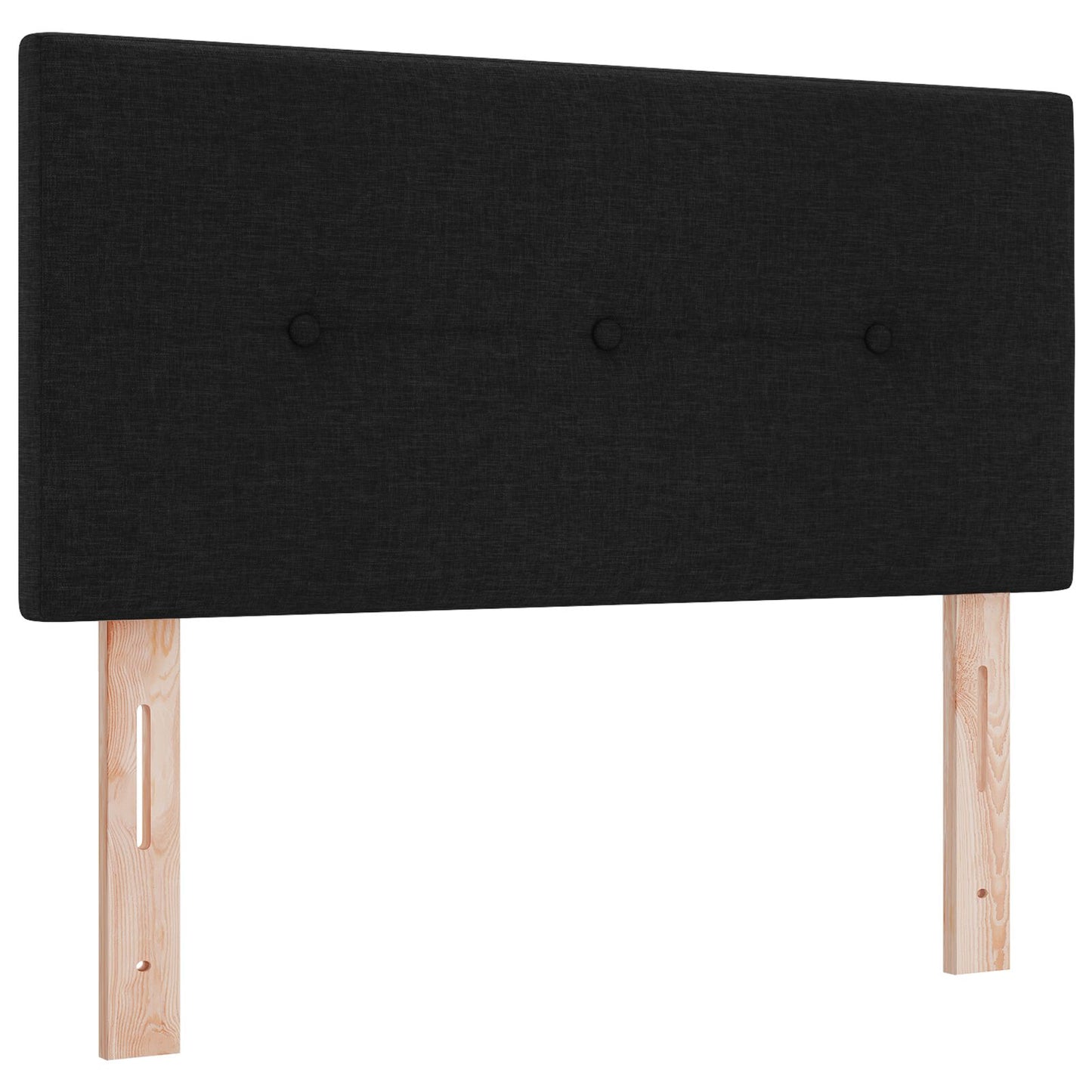 Testata LED vidaXL con bottoni imbottiti nera 90 cm in tessuto