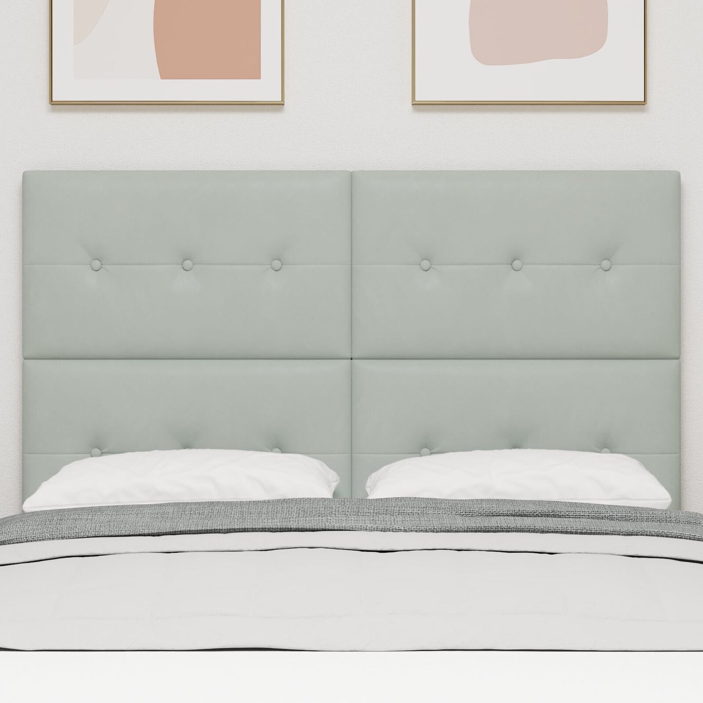 Testiera vidaXL Capitonnè Grigio Chiaro 140 cm Velluto
