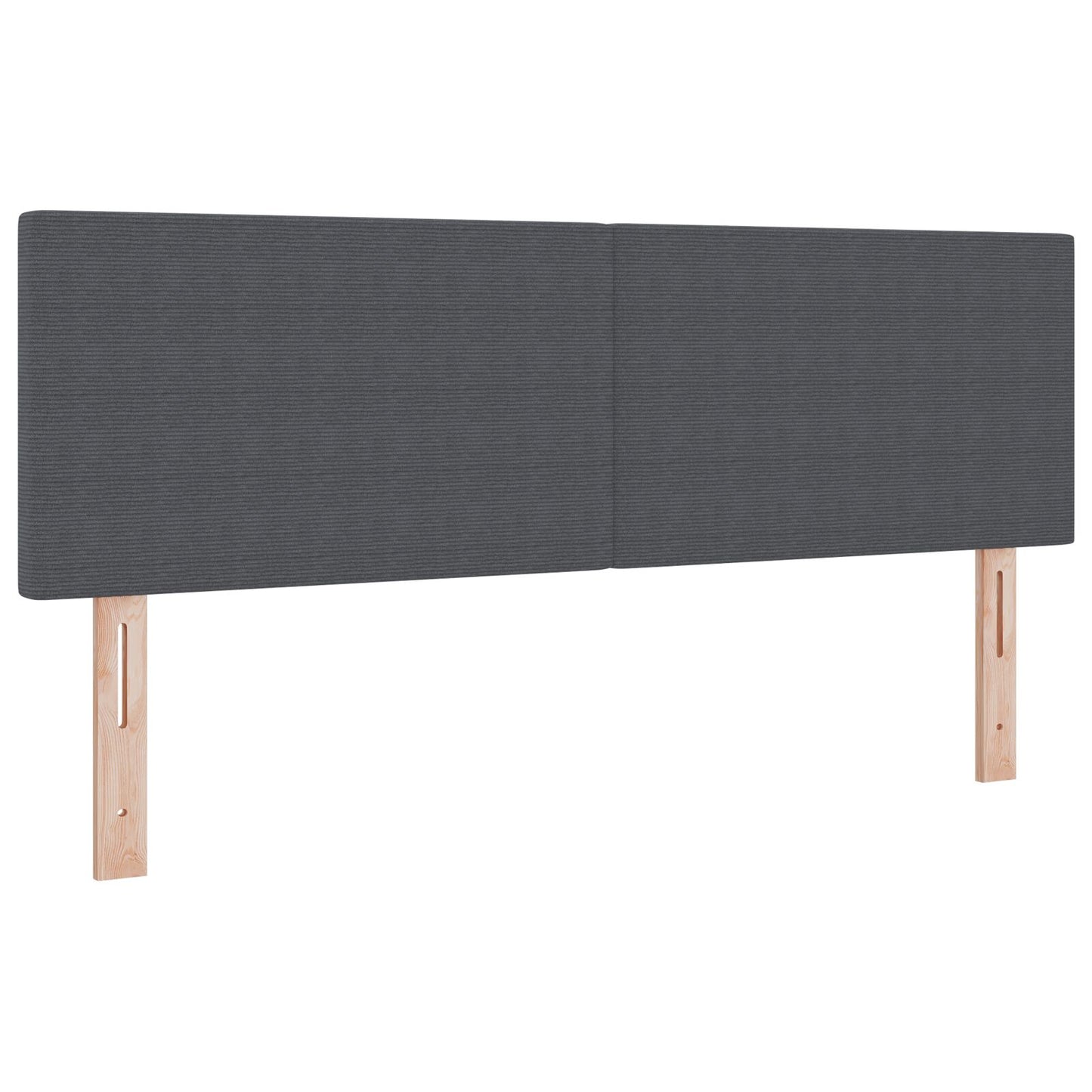 Testiera LED Design Semplice Grigio Scuro 80 cm Tessuto Corduroy di vidaXL