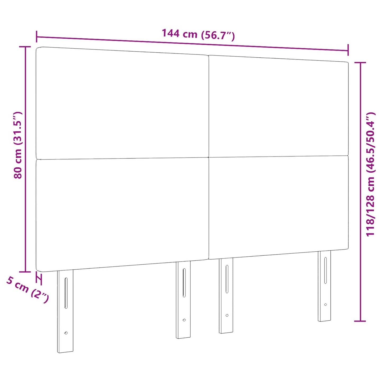 Testiera vidaXL Design Semplice Grigio Scuro 140 cm Tessuto Corduroy