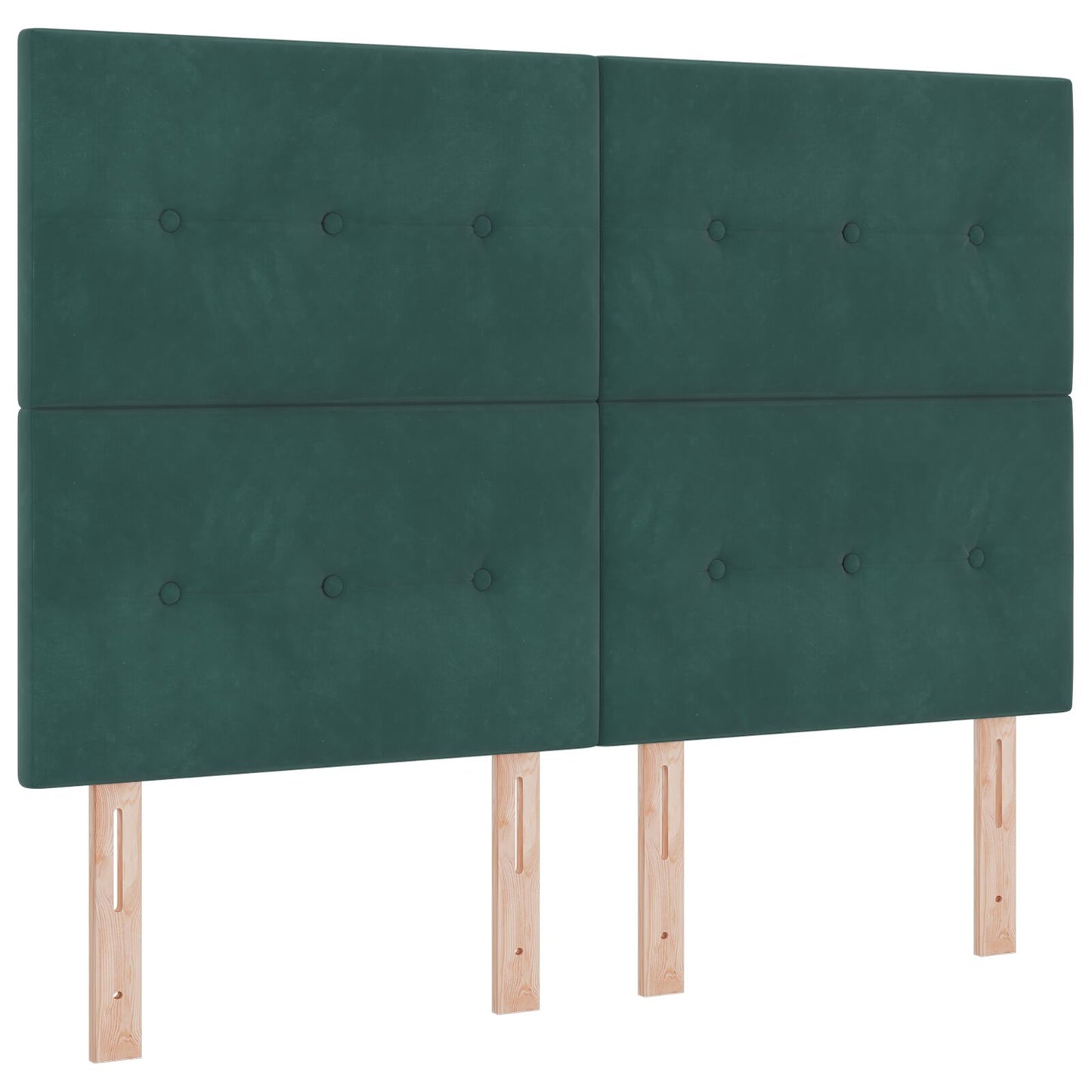 Testiera vidaXL Button Tufted Verde Scuro 160 cm Velluto