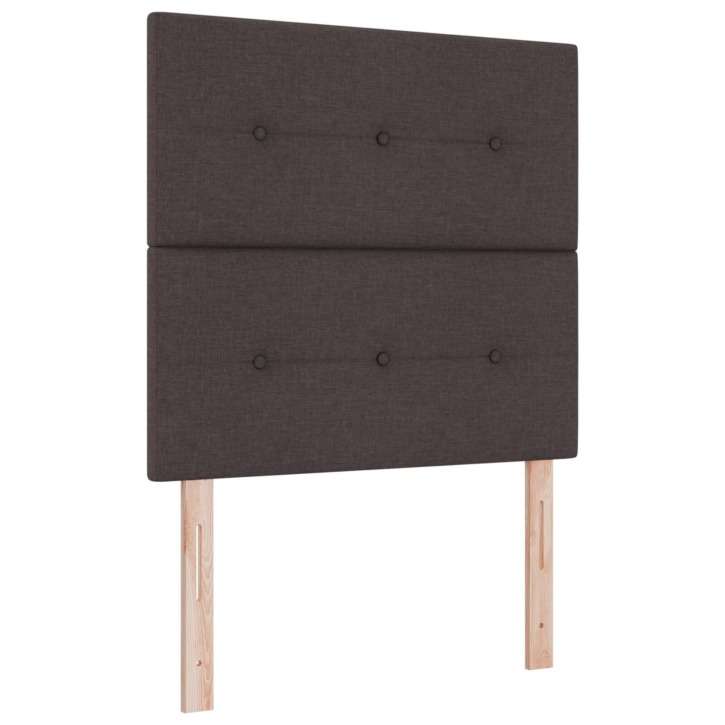 Testiera imbottita vidaXL marrone scuro 80 cm in tessuto
