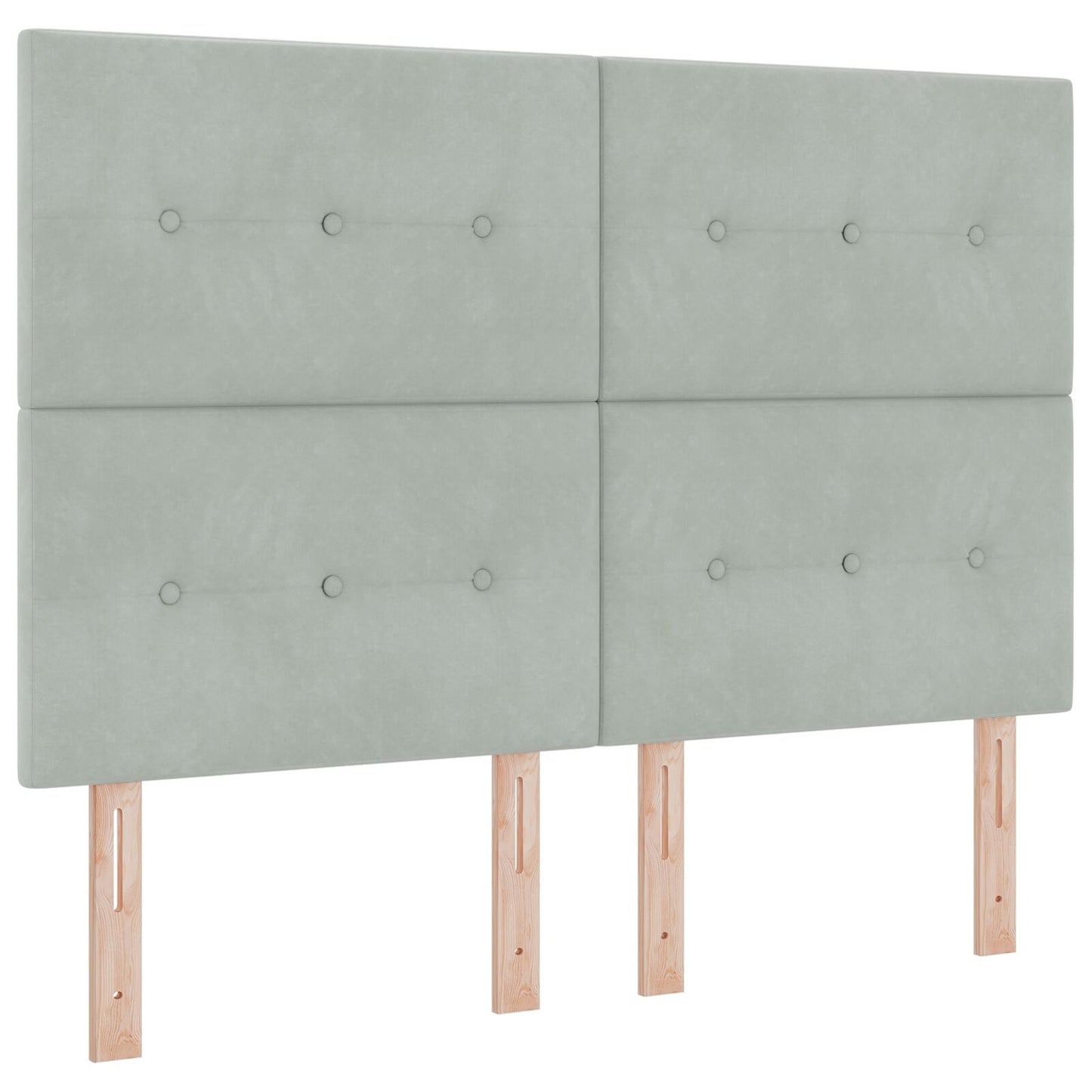 Testiera vidaXL Capitonnè Grigio Chiaro 140 cm Velluto