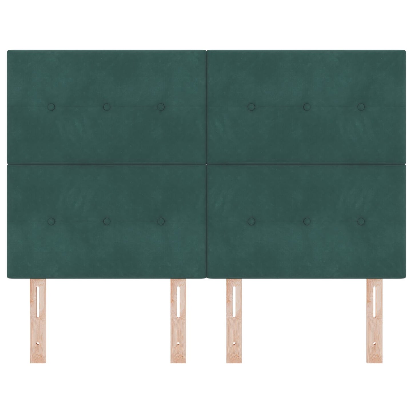 Testiera vidaXL Button Tufted Verde Scuro 160 cm Velluto