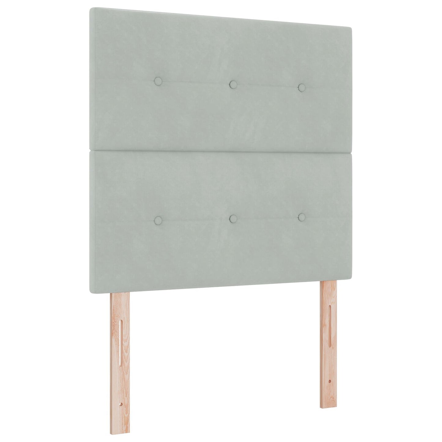 Testiera vidaXL Con bottoni trapuntati Grigio chiaro 90 cm Velluto