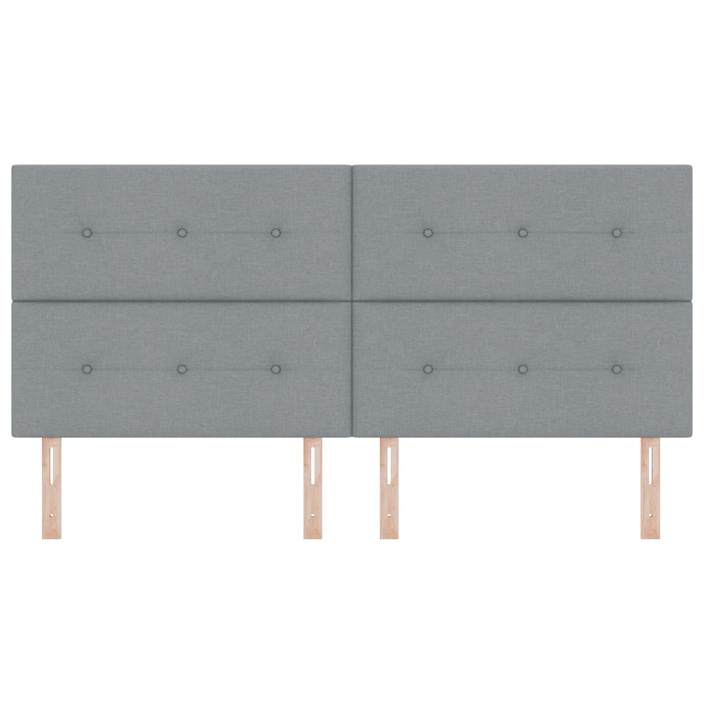 Testiera vidaXL Button Tufted Grigio chiaro 200 cm Tessuto