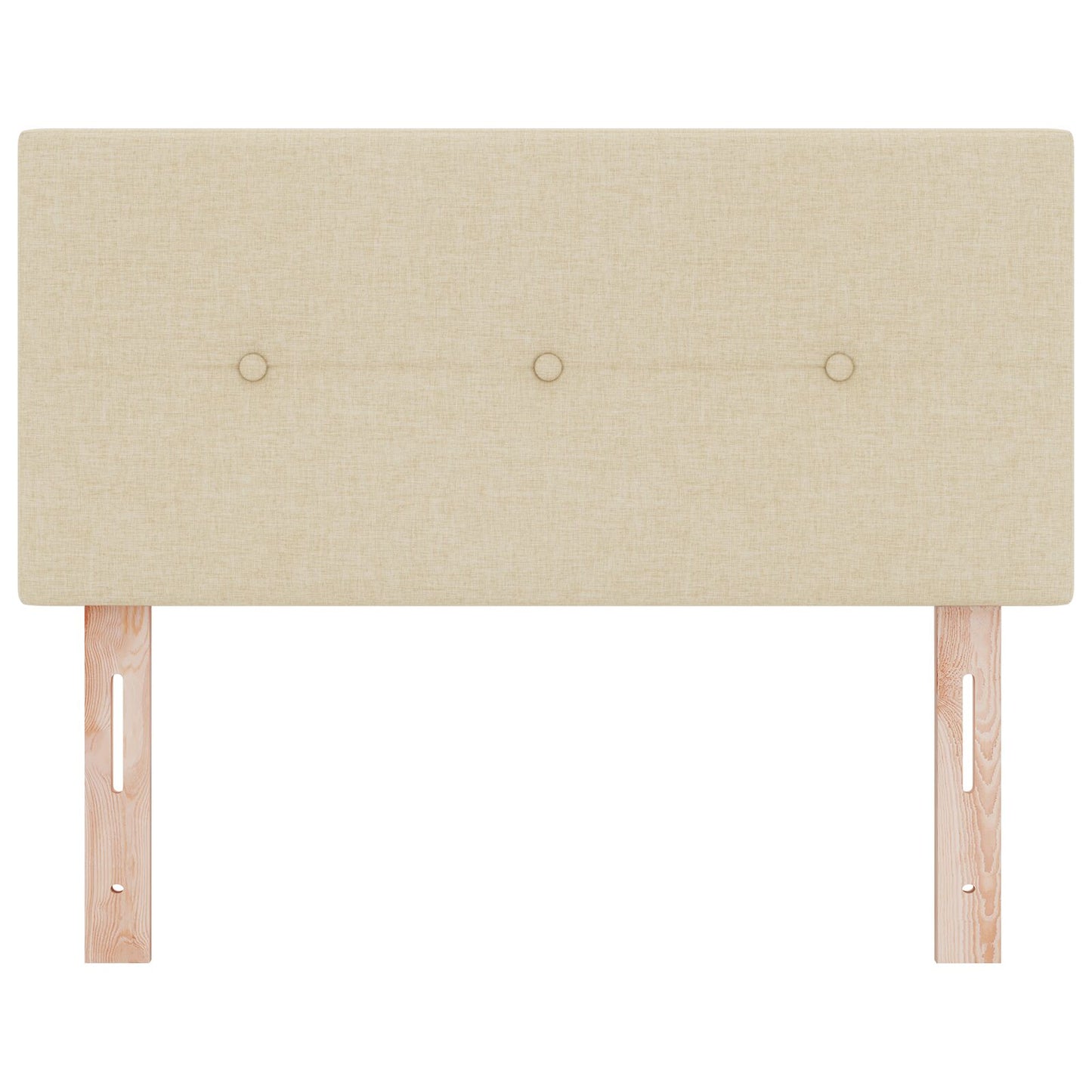 Testata LED vidaXL con bottoni imbottiti Crema 80 cm Tessuto
