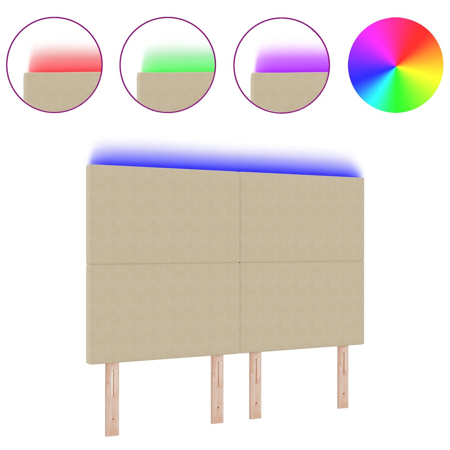 Luce da Testata LED Verde Grigio 80 cm in Corduroy