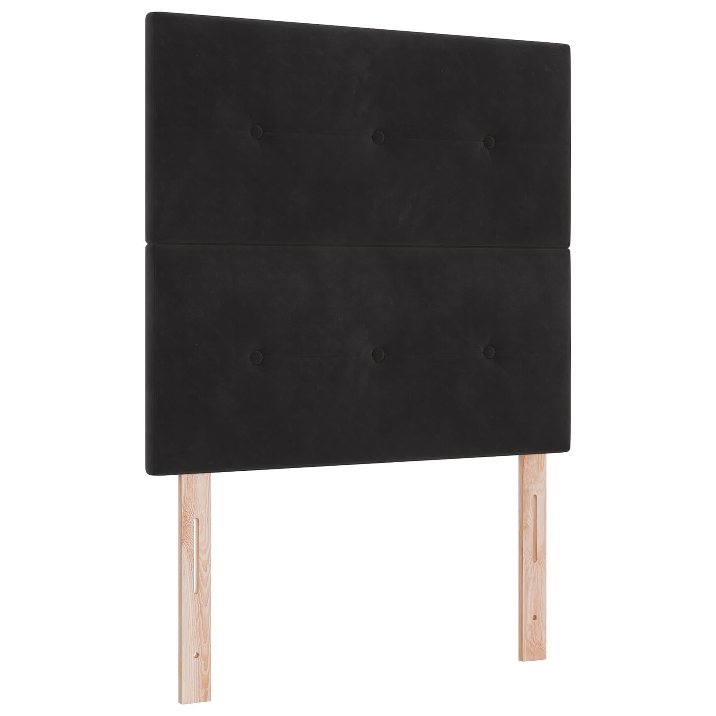 Testiera vidaXL con bottoni trapuntati nera 80 cm in velluto