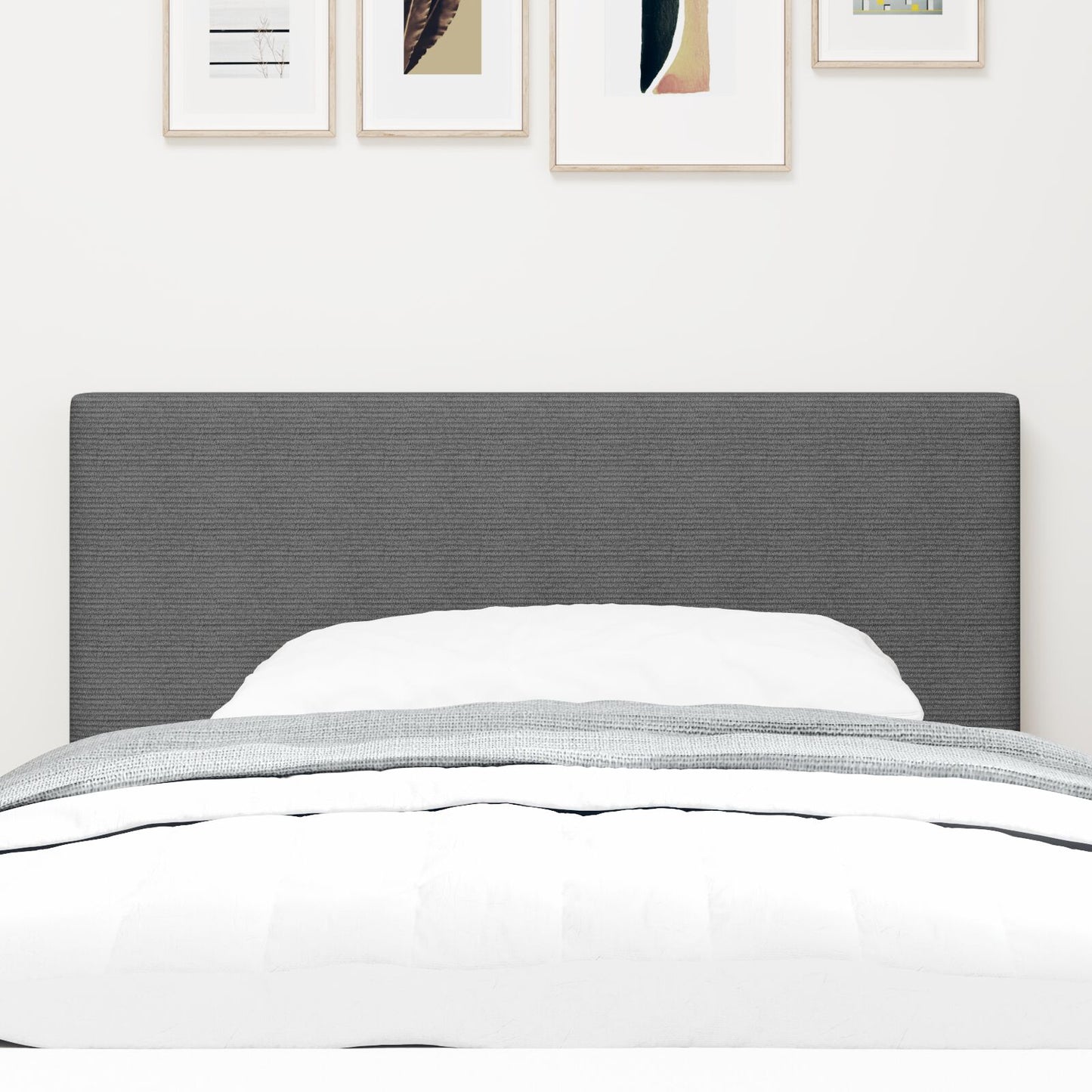 Testiera LED vidaXL Design Semplice Grigio Chiaro 80 cm Tessuto Corduroy