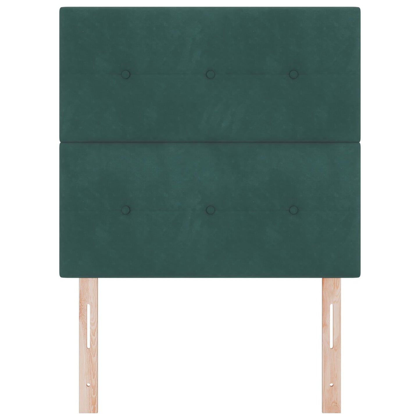 testiera vidaXL con bottoni, verde scuro, 80 cm, velluto