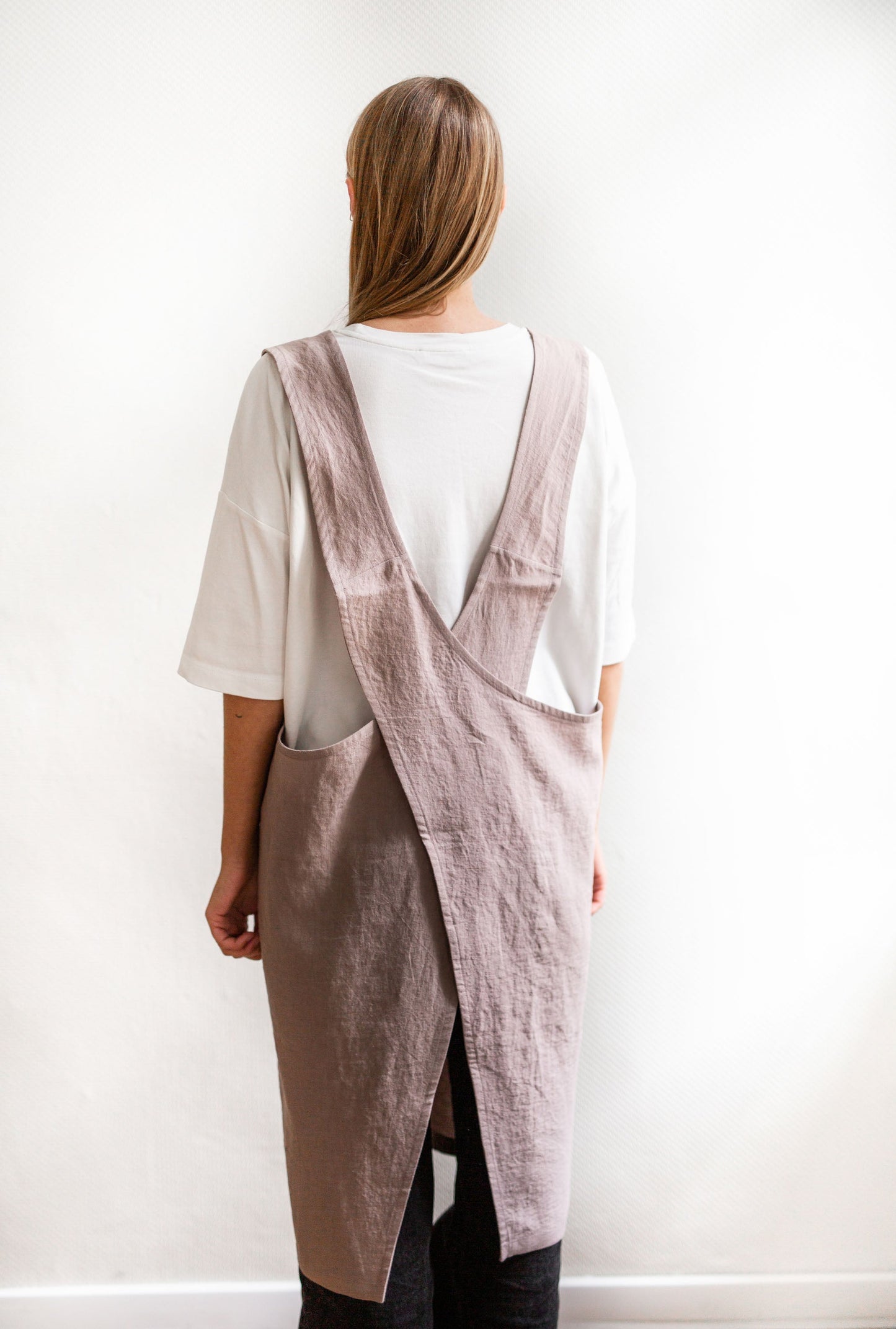Pinafore linen apron - homemem39