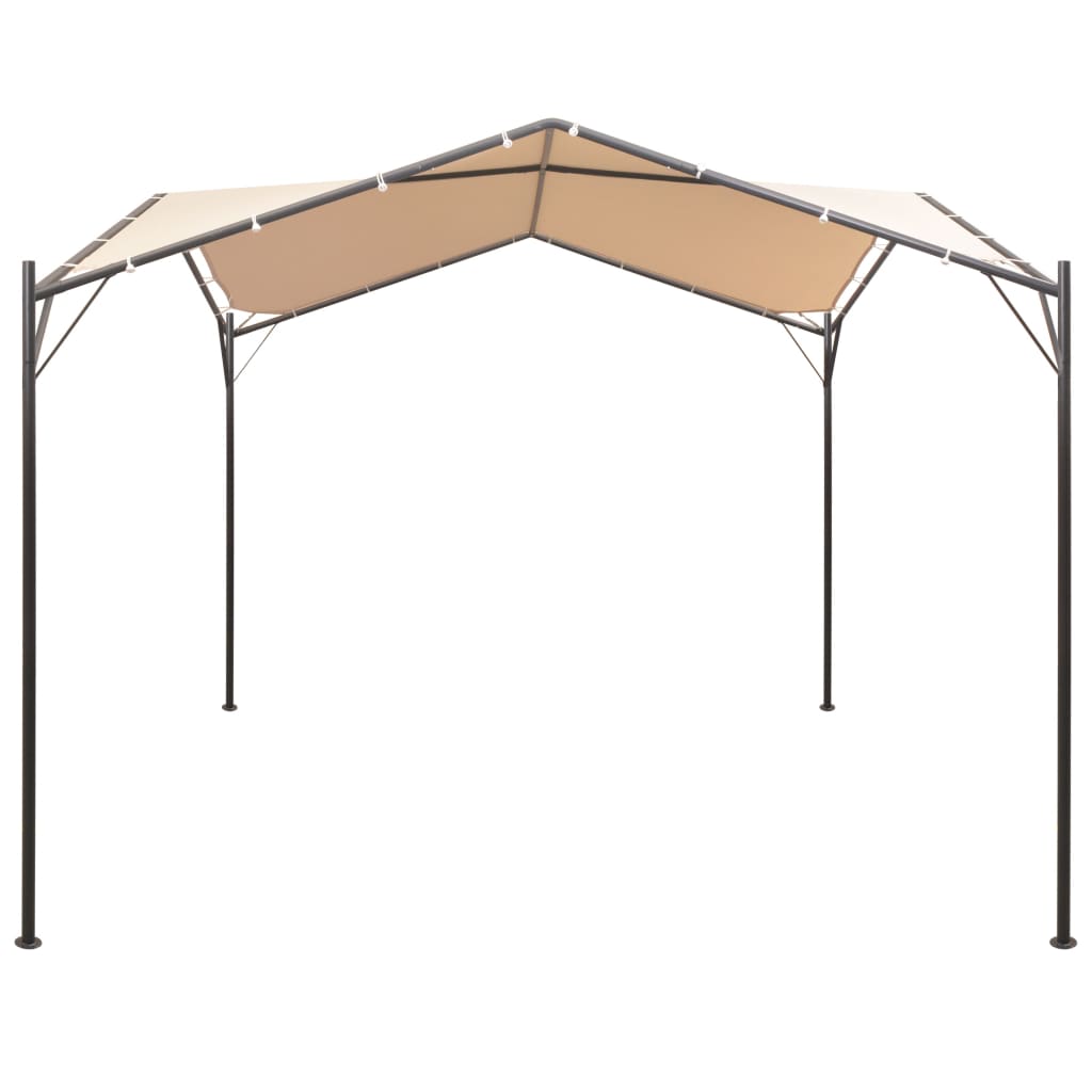 Gazebo Padiglione Tenda Tettoia 4x4 m in Acciaio Beige - homemem39