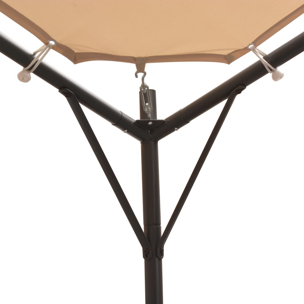 Gazebo Padiglione Tenda Tettoia 4x4 m in Acciaio Beige - homemem39