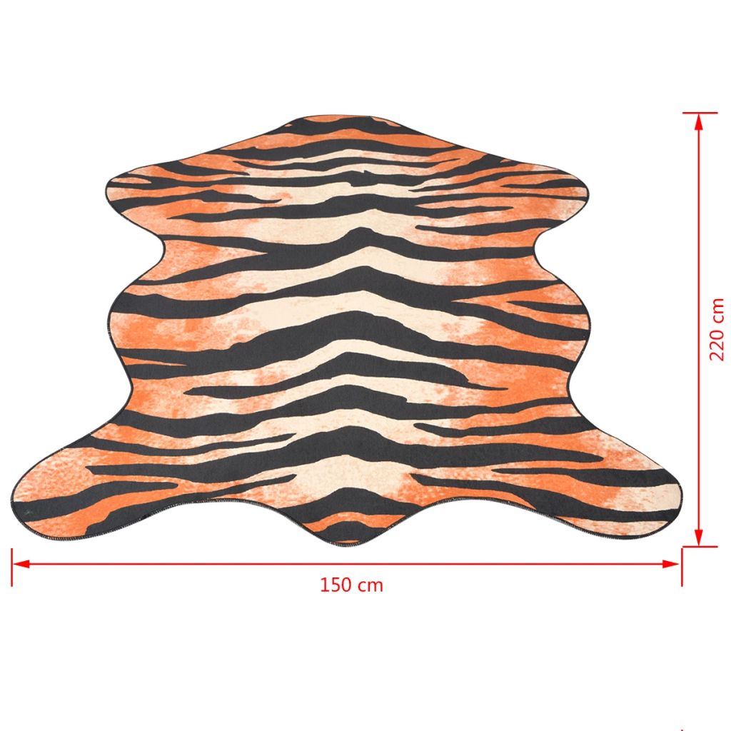 Tappeto Sagomato 150x220 cm Stampa a Tigre - homemem39