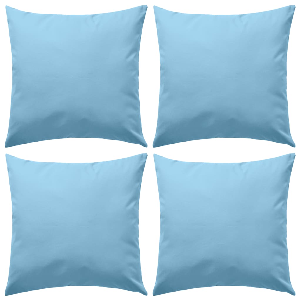 Cuscini da Esterno 4 pz 45x45 cm Celesti - homemem39