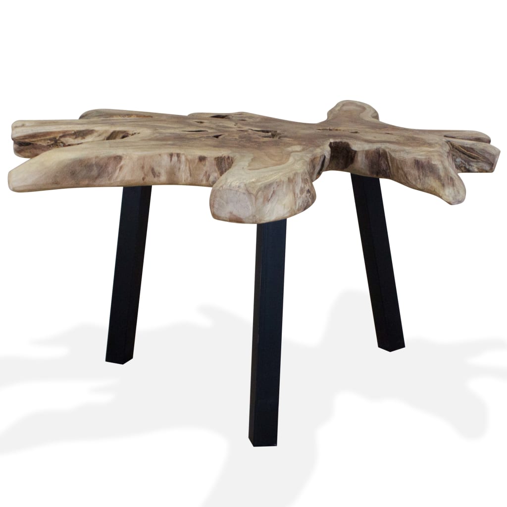 Tavolino da Caffè in Autentico Legno di Teak 80x70x38 cm - homemem39
