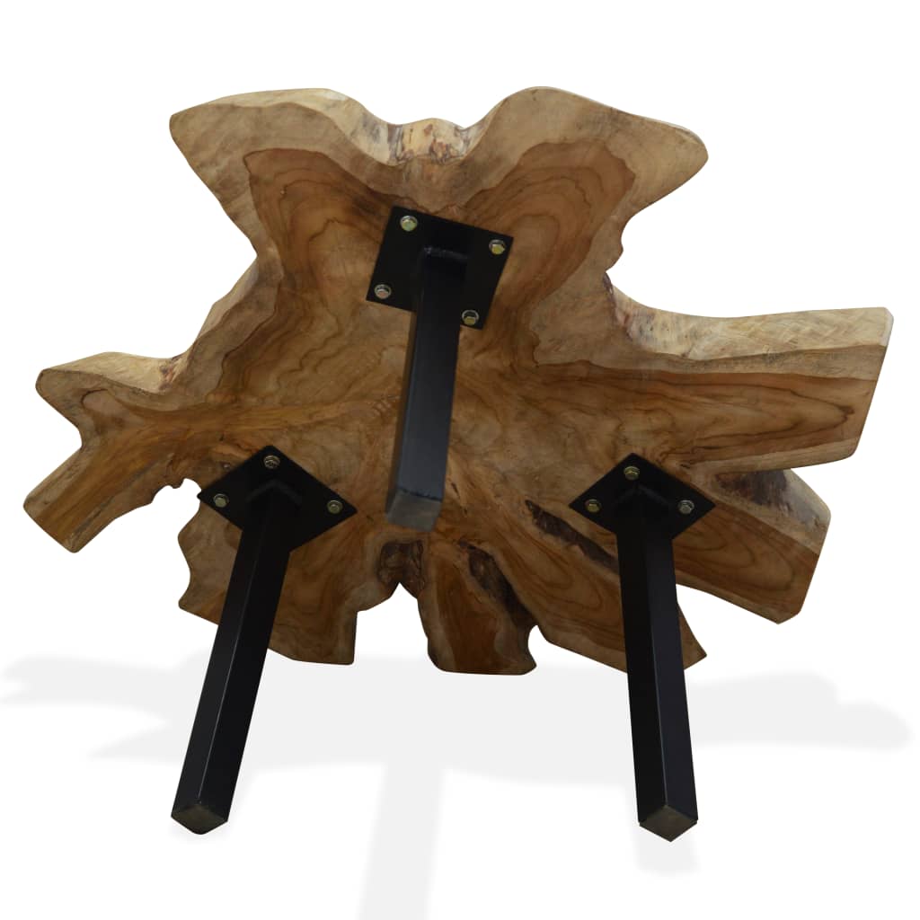 Tavolino da Caffè in Autentico Legno di Teak 80x70x38 cm - homemem39
