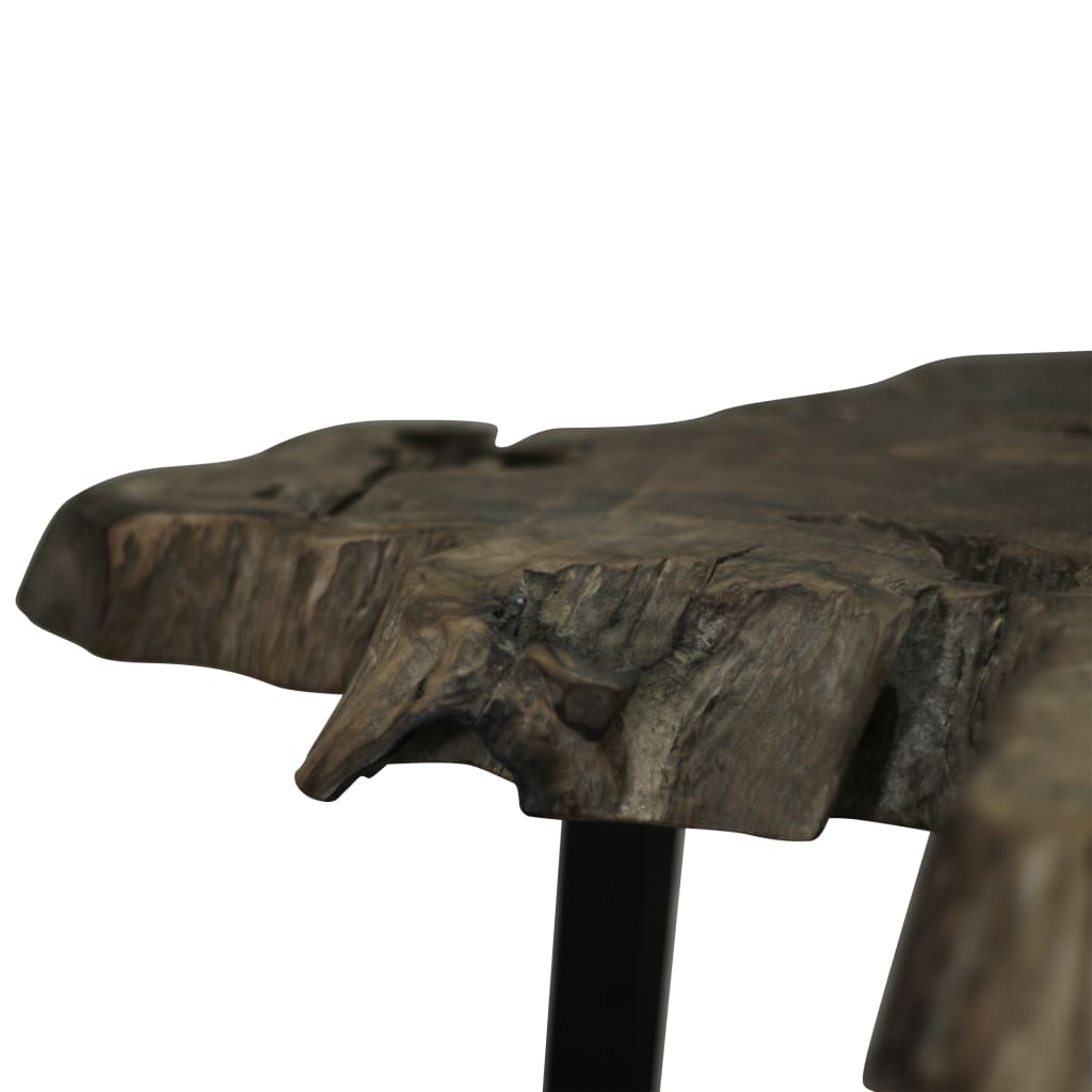 Tavolino da Caffè in Autentico Legno di Teak 80x70x38 cm - homemem39
