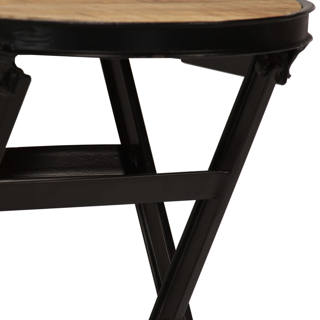 Scrivania con Sgabello Pieghevole in Legno di Mango 115x50x76cm - homemem39