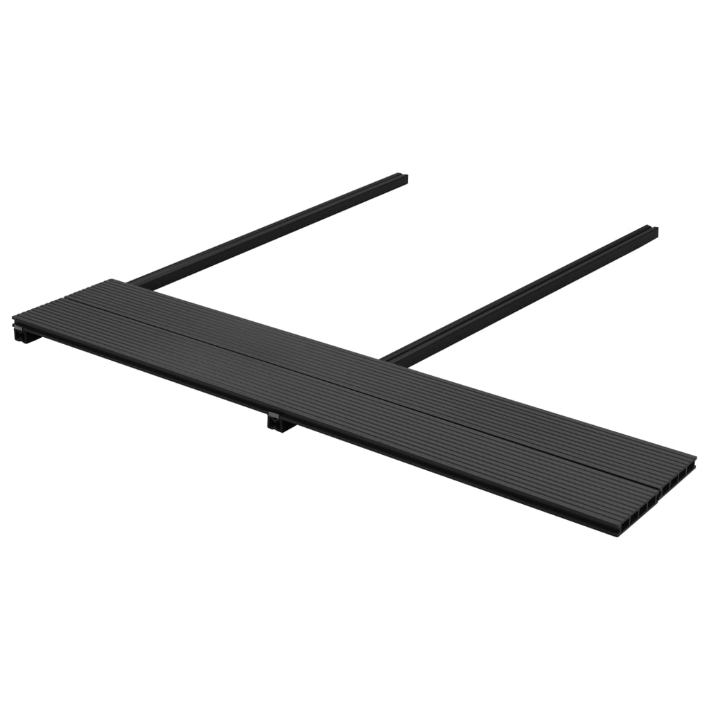 Pavimento per Esterni in WPC con Accessori 10 m² 2,2m Antracite - homemem39
