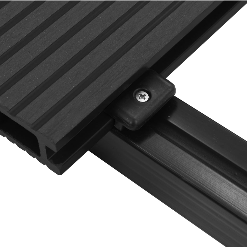 Pavimento per Esterni in WPC con Accessori 10 m² 2,2m Antracite - homemem39