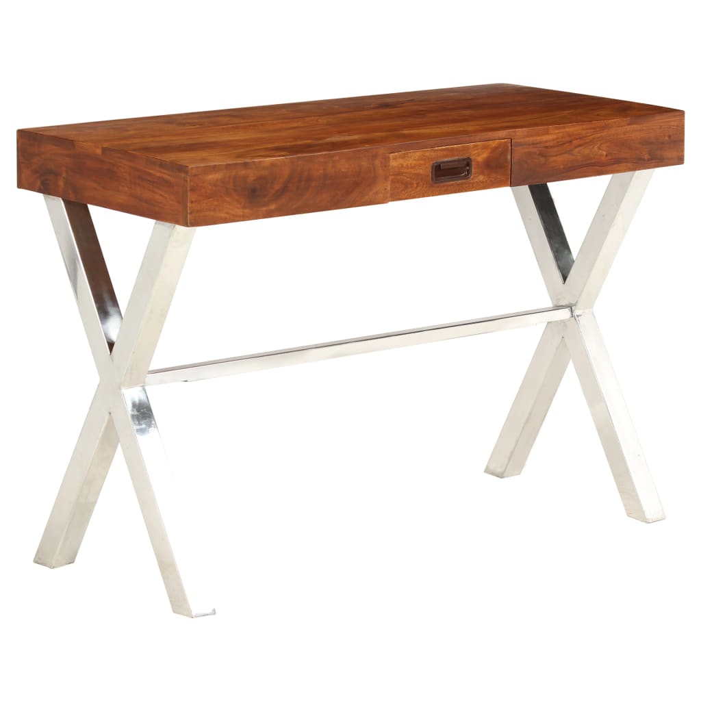Libreria in Legno Acacia con Finitura Miele 60x30x160 cm - homemem39