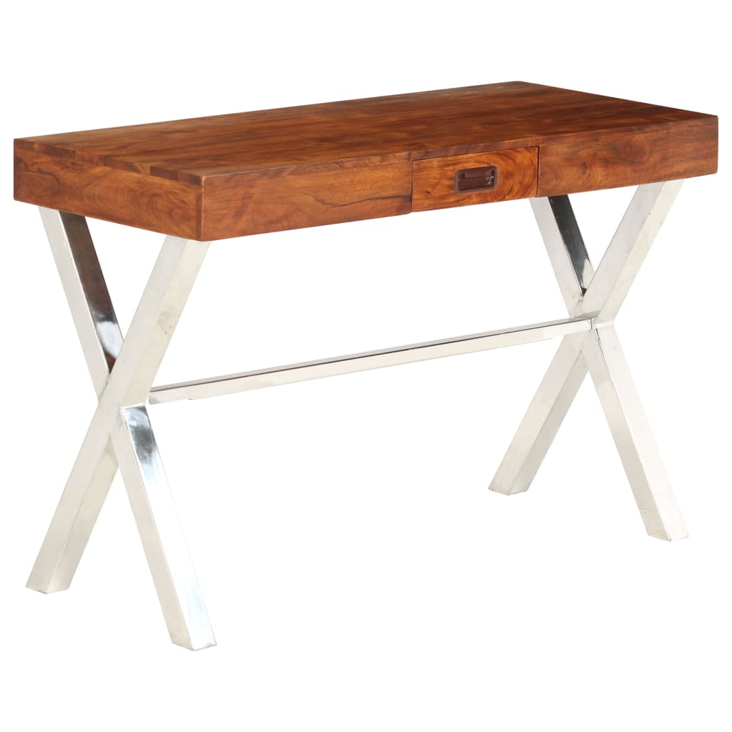 Libreria in Legno Acacia con Finitura Miele 60x30x160 cm - homemem39