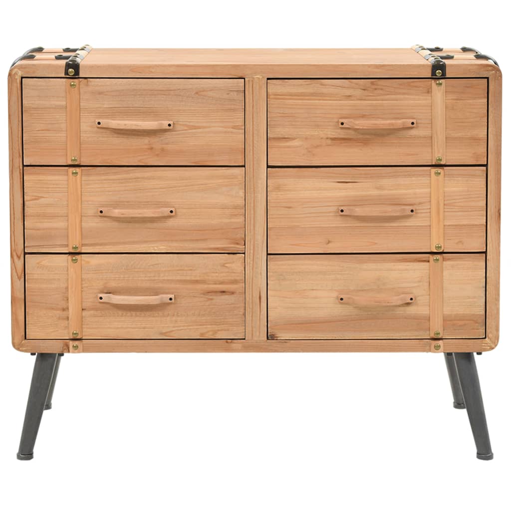 Cassettiera in Legno Massello di Abete 91x35x73 cm - homemem39