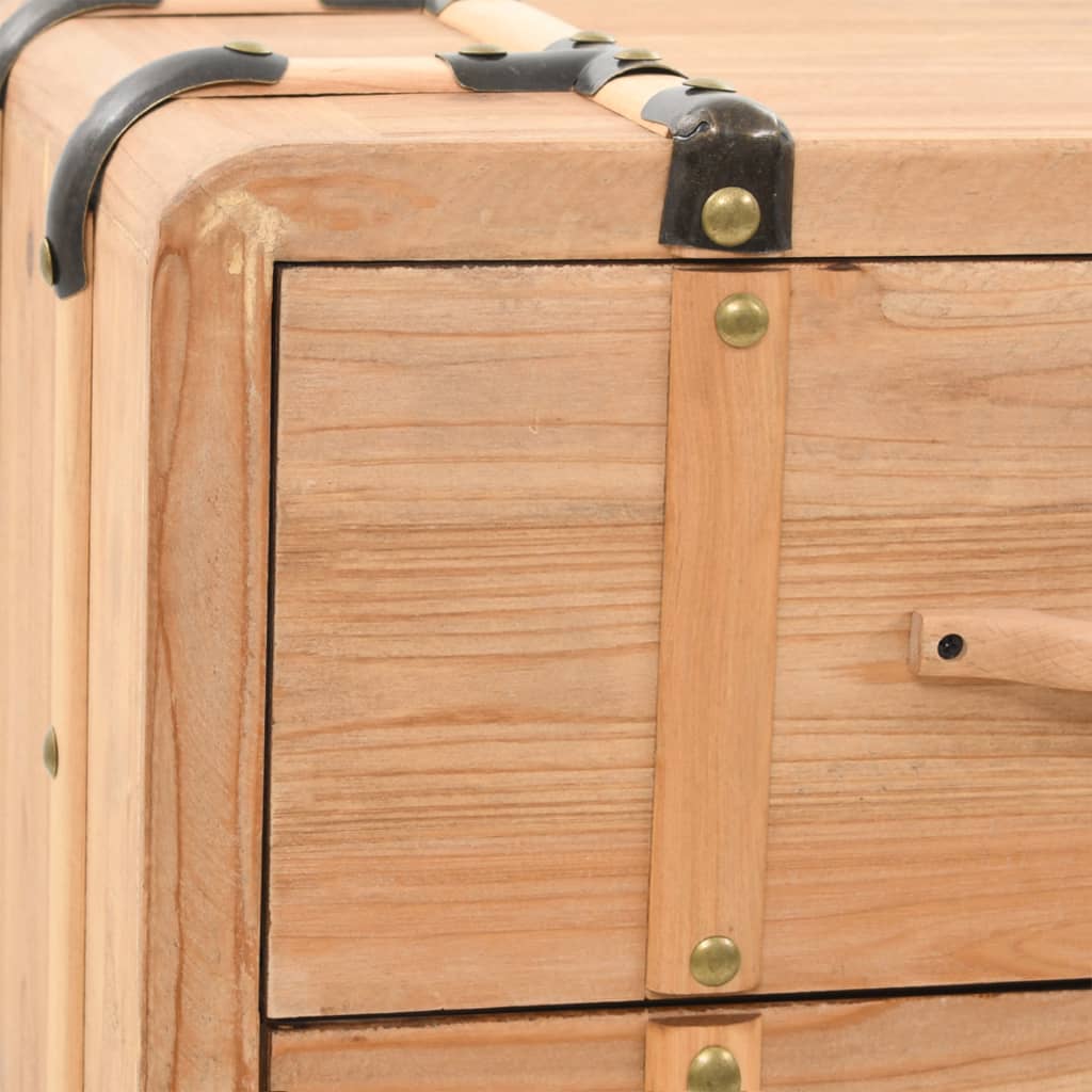 Cassettiera in Legno Massello di Abete 91x35x73 cm - homemem39