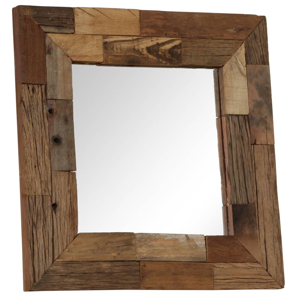 Specchio in Legno Massello di Recupero 50x50 cm - homemem39