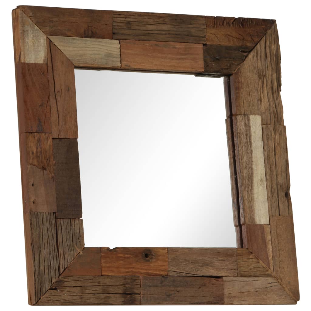 Specchio in Legno Massello di Recupero 50x50 cm - homemem39