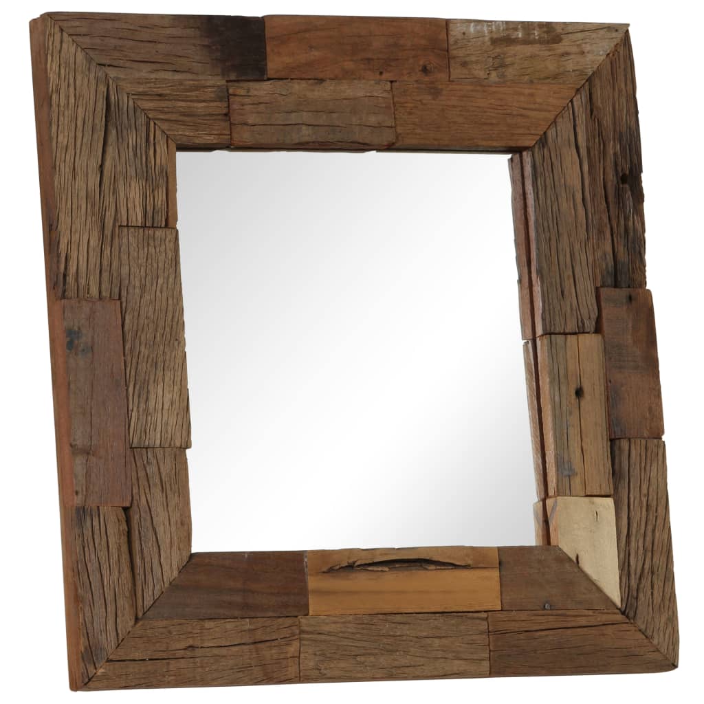 Specchio in Legno Massello di Recupero 50x50 cm - homemem39