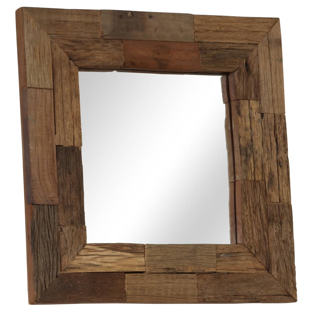 Specchio in Legno Massello di Recupero 50x50 cm - homemem39