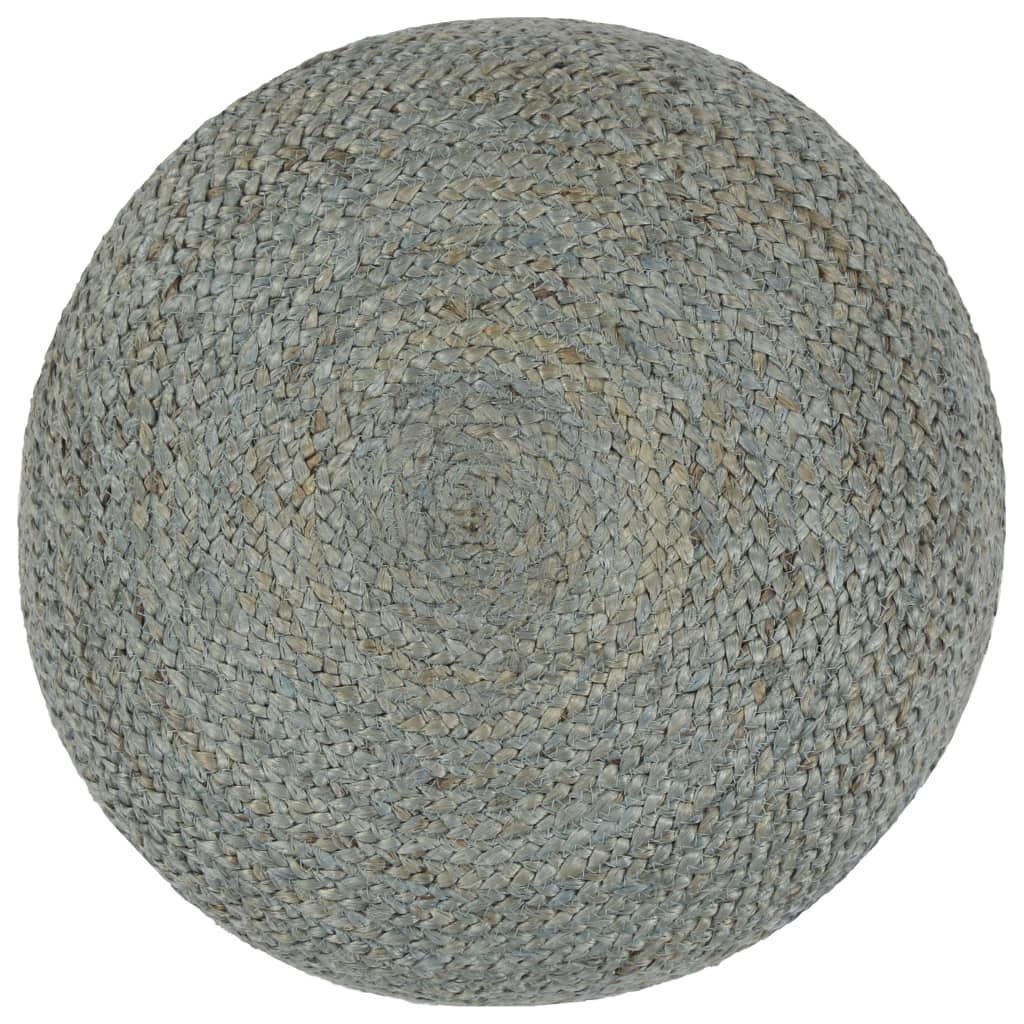 Pouf Lavorato a Mano 45x30 cm Verde Oliva in Juta - homemem39