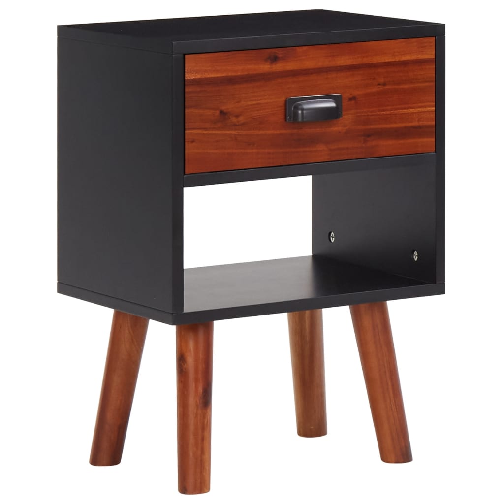 Comodino in Massello Acacia 40x30x57 cm - homemem39