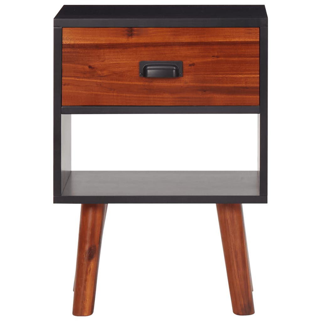 Comodino in Massello Acacia 40x30x57 cm - homemem39