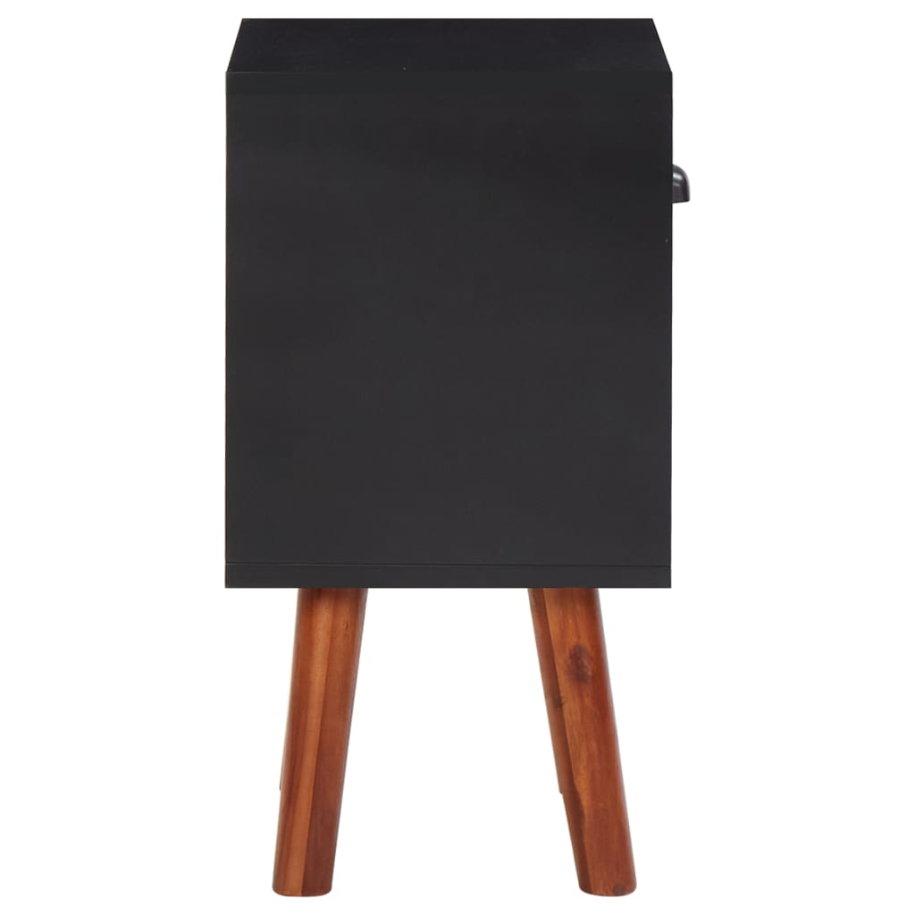 Comodino in Massello Acacia 40x30x57 cm - homemem39
