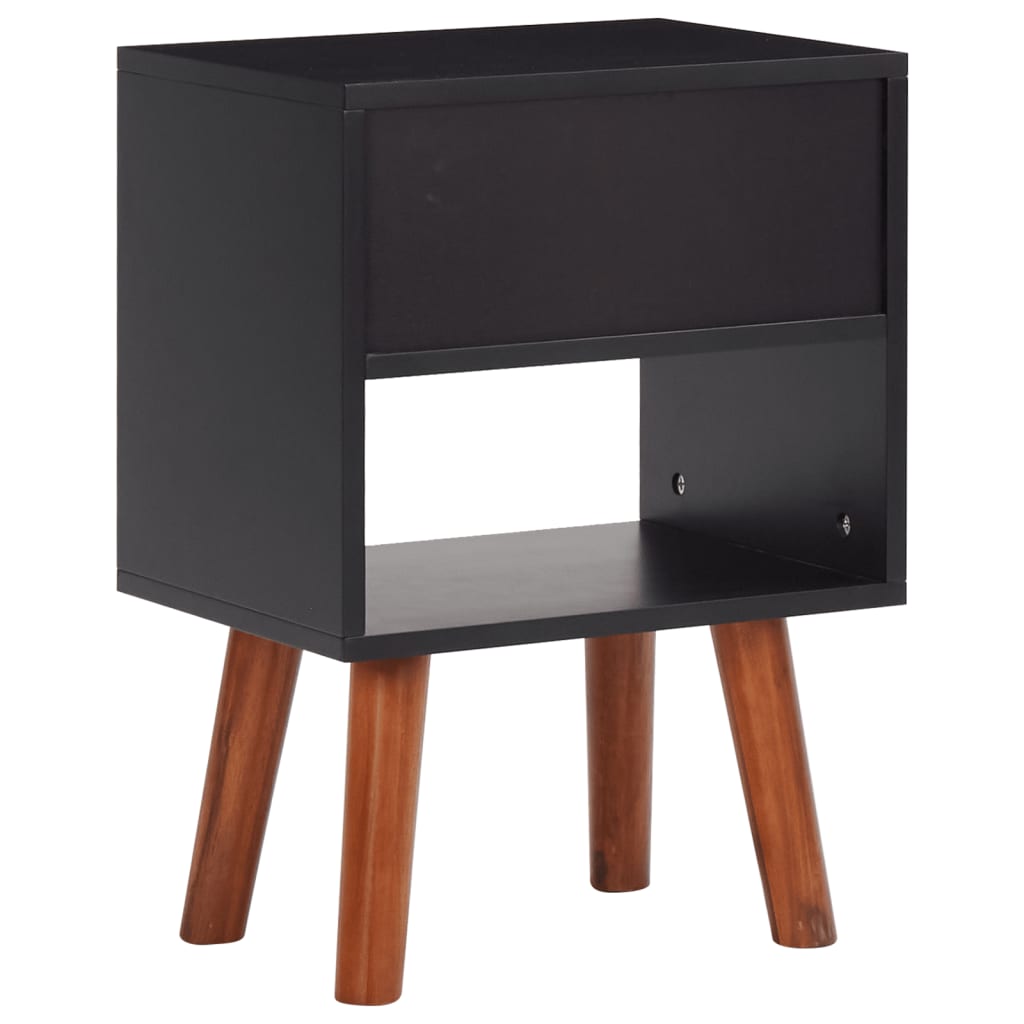 Comodino in Massello Acacia 40x30x57 cm - homemem39