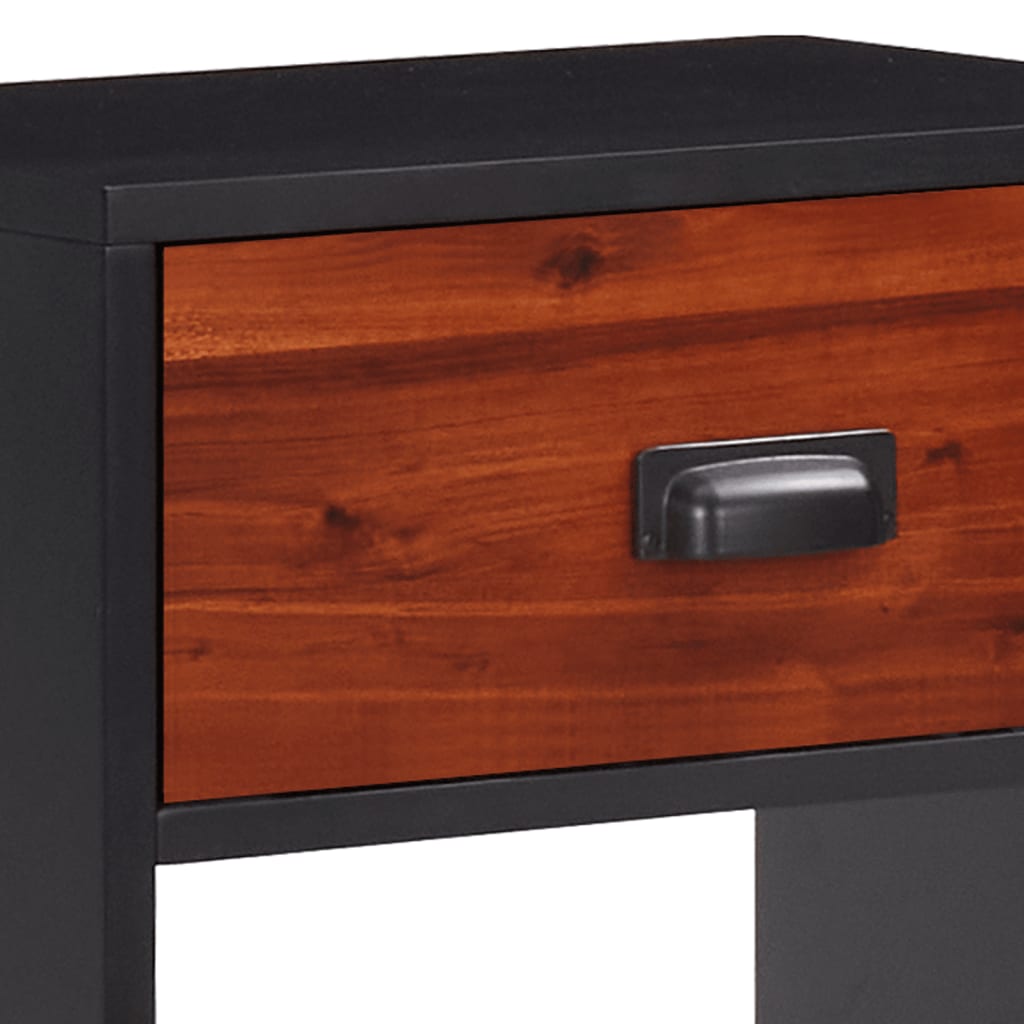 Comodino in Massello Acacia 40x30x57 cm - homemem39