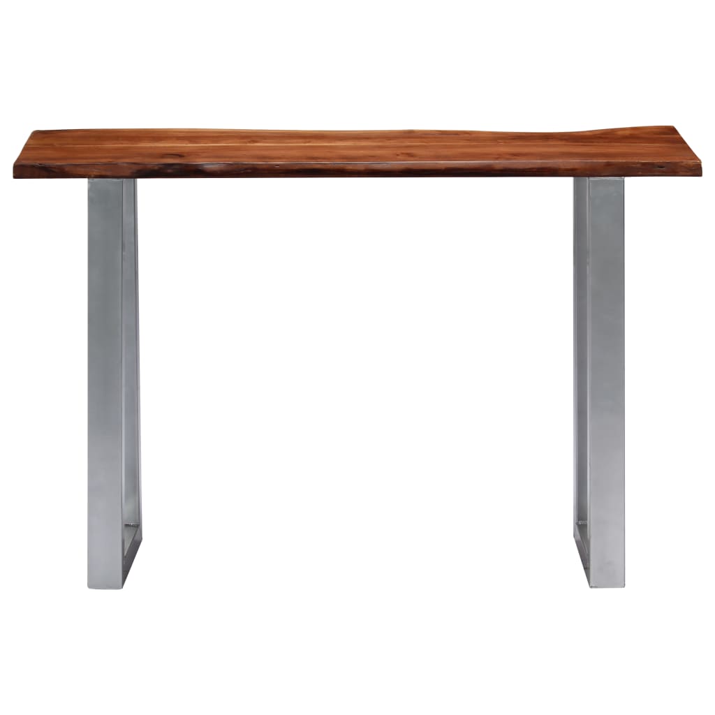 Tavolo Consolle 115x35x76 cm Legno Massello d'Acacia e Ferro - homemem39
