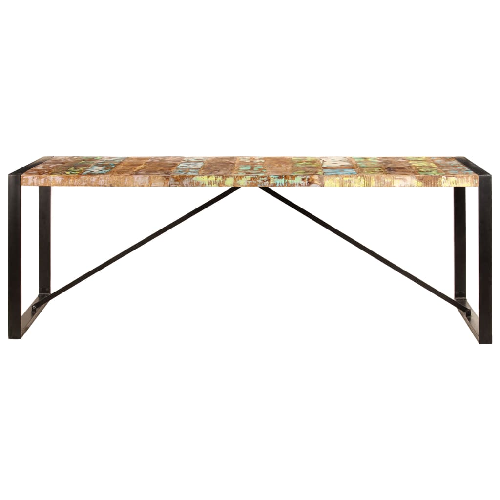 Tavolo da Pranzo 220x100x75 cm Legno Massello di Recupero - homemem39