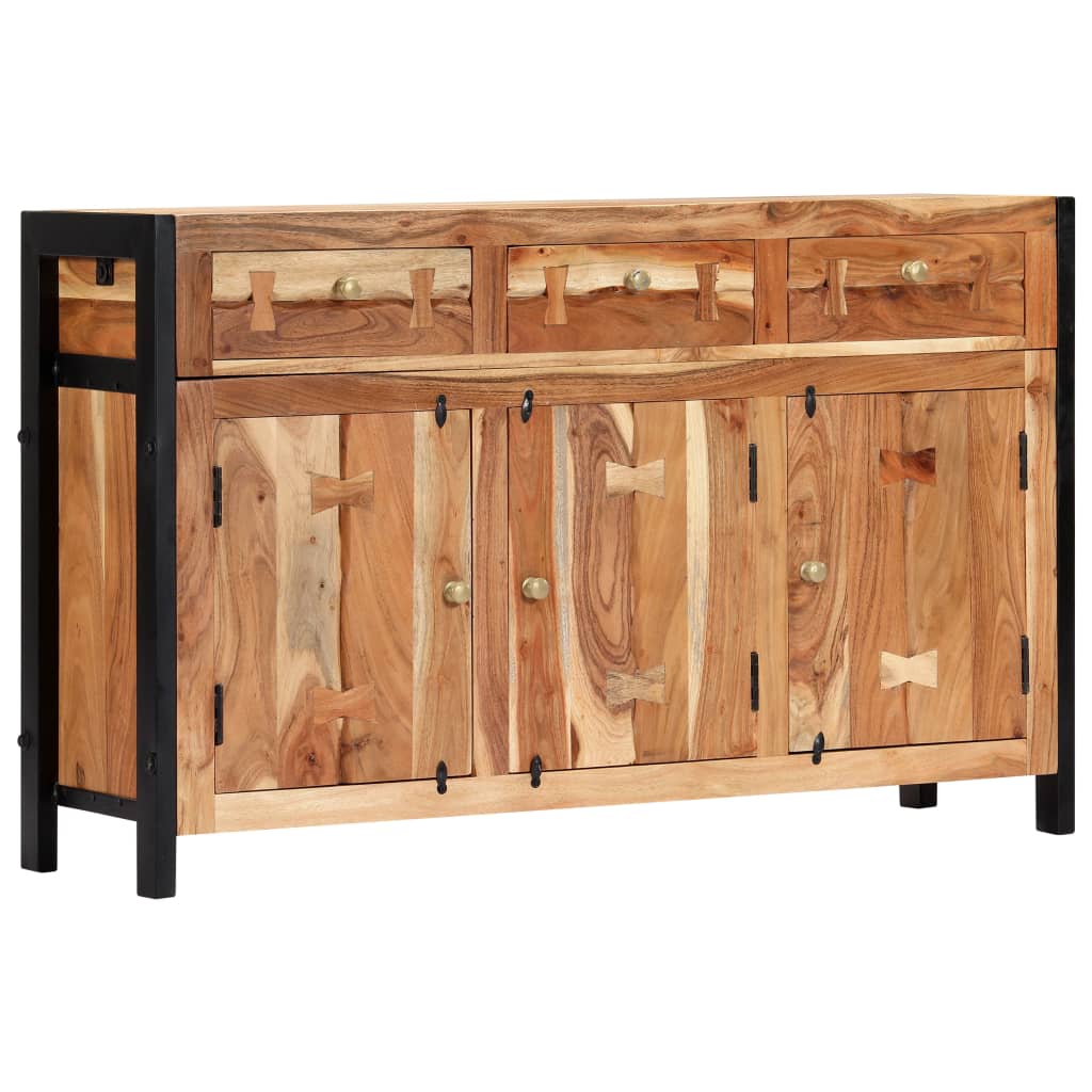 Credenza 120x35x75 cm in Legno Massello di Acacia - homemem39