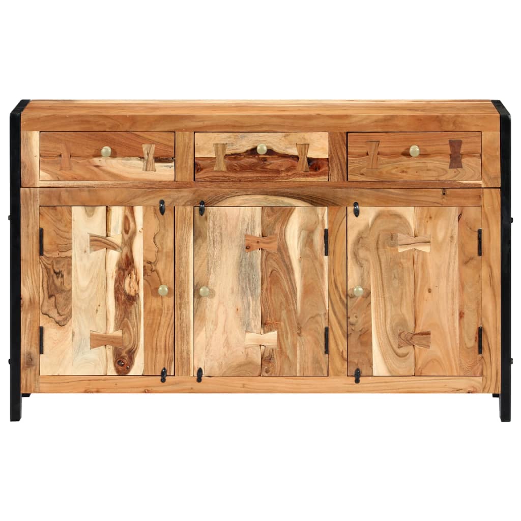 Credenza 120x35x75 cm in Legno Massello di Acacia - homemem39