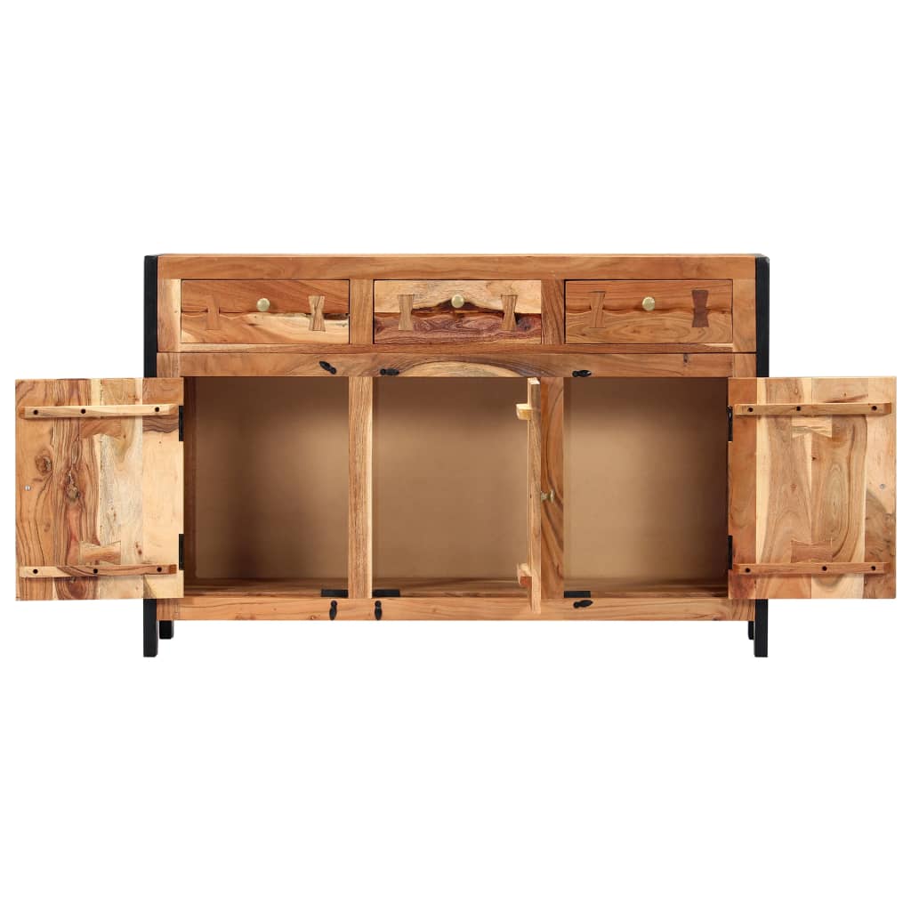 Credenza 120x35x75 cm in Legno Massello di Acacia - homemem39