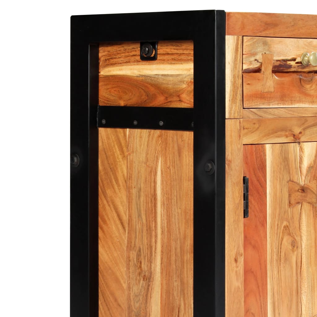 Credenza 120x35x75 cm in Legno Massello di Acacia - homemem39
