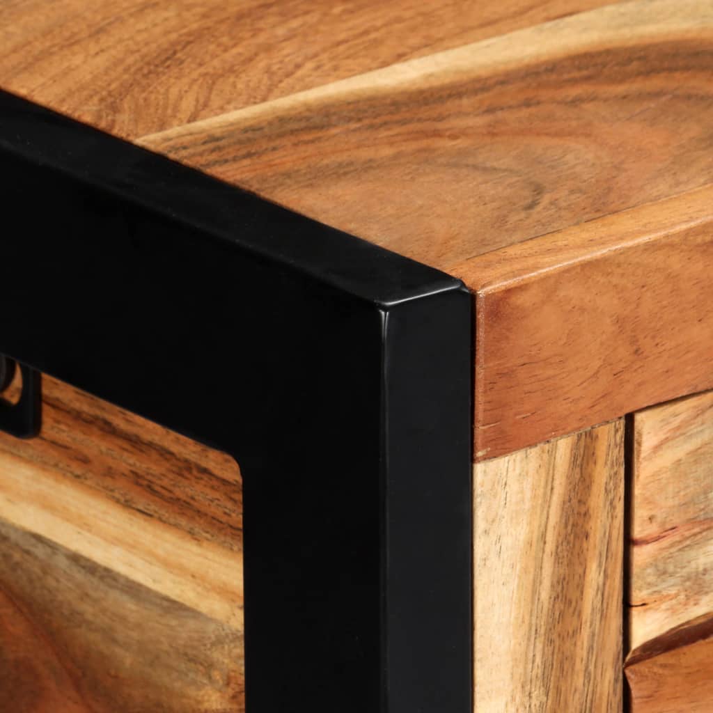 Credenza 120x35x75 cm in Legno Massello di Acacia - homemem39